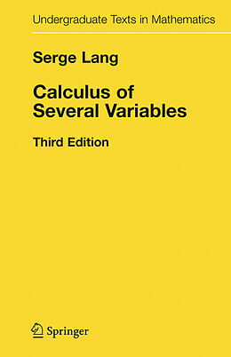 Kartonierter Einband Calculus of Several Variables von Serge Lang