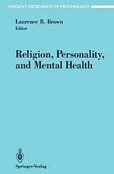 Kartonierter Einband (Kt) Religion, Personality, and Mental Health von