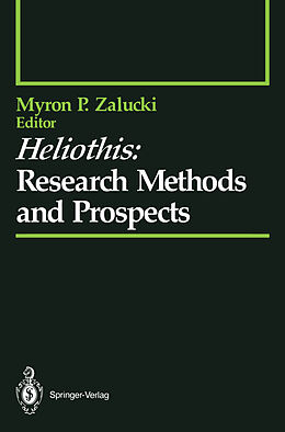 Couverture cartonnée Heliothis: Research Methods and Prospects de 