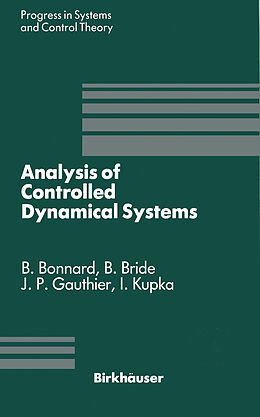 Couverture cartonnée Analysis of Controlled Dynamical Systems de 
