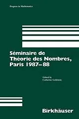 Kartonierter Einband Séminaire de Théorie des Nombres, Paris 1987-88 von Goldstein