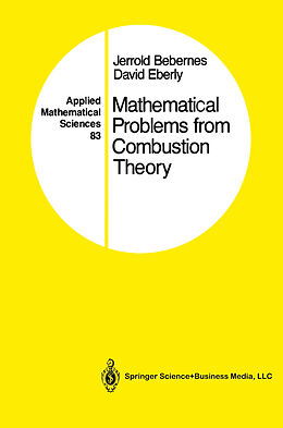Couverture cartonnée Mathematical Problems from Combustion Theory de David Eberly, Jerrold Bebernes