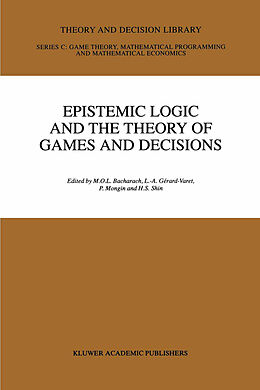 E-Book (pdf) Epistemic Logic and the Theory of Games and Decisions von 