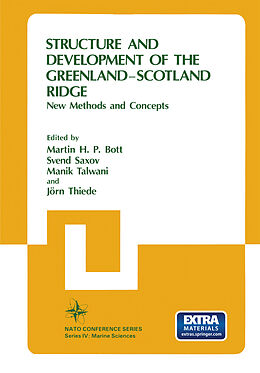 Couverture cartonnée Structure and Development of the Greenland-Scotland Ridge de Martin H. P. Bott, Jörn Thiede, Manik Talwani