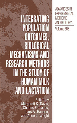 Kartonierter Einband Integrating Population Outcomes, Biological Mechanisms and Research Methods in the Study of Human Milk and Lactation von 