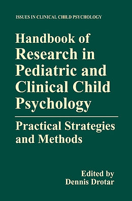 Couverture cartonnée Handbook of Research in Pediatric and Clinical Child Psychology de 