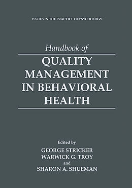 Couverture cartonnée Handbook of Quality Management in Behavioral Health de 