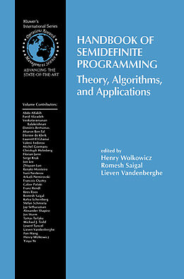 Couverture cartonnée Handbook of Semidefinite Programming de 