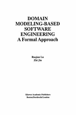 Couverture cartonnée Domain Modeling-Based Software Engineering de Zhi Jin, Ruqian Lu