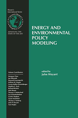 Couverture cartonnée Energy and Environmental Policy Modeling de John Weyant