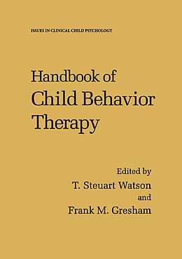 Couverture cartonnée Handbook of Child Behavior Therapy de 