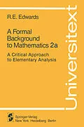 E-Book (pdf) A Formal Background to Mathematics 2a von R. E. Edwards