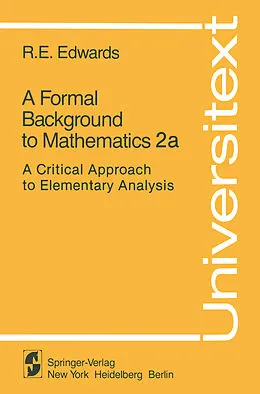 E-Book (pdf) A Formal Background to Mathematics 2a von R. E. Edwards