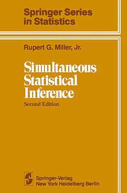 Couverture cartonnée Simultaneous Statistical Inference de Rupert G. Jr. Miller