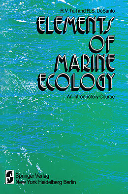 Couverture cartonnée Elements of Marine Ecology de R. V. Tait