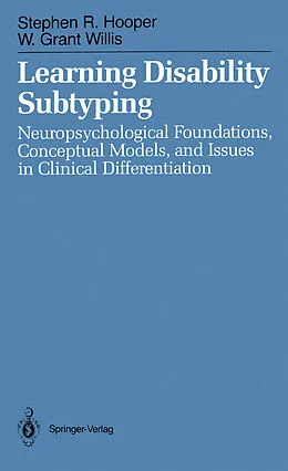 E-Book (pdf) Learning Disability Subtyping von Stephen R. Hooper, W. Grant Willis