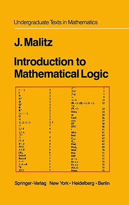 Kartonierter Einband Introduction to Mathematical Logic von Jerome Malitz