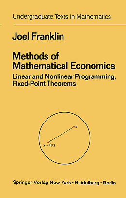 Kartonierter Einband Methods of Mathematical Economics von Joel Franklin