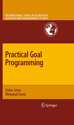 Couverture cartonnée Practical Goal Programming de Mehrdad Tamiz, Dylan Jones