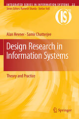 Couverture cartonnée Design Research in Information Systems de Samir Chatterjee, Alan Hevner