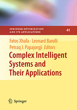 Couverture cartonnée Complex Intelligent Systems and Their Applications de 