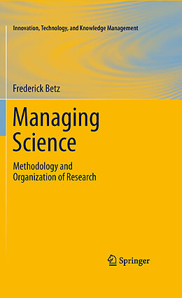 Kartonierter Einband Managing Science von Frederick Betz