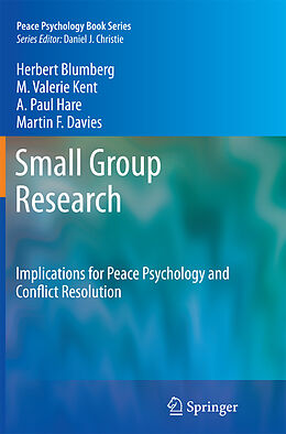 Couverture cartonnée Small Group Research de Herbert Blumberg, Martin F. Davies, A. Paul Hare