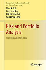 Livre Relié Risk and Portfolio Analysis de Henrik Hult, Carl Johan Rehn, Ola Hammarlid