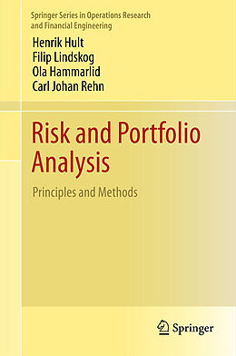 Livre Relié Risk and Portfolio Analysis de Henrik Hult, Carl Johan Rehn, Ola Hammarlid