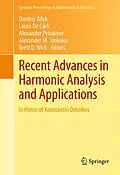 E-Book (pdf) Recent Advances in Harmonic Analysis and Applications von Dmitriy Bilyk, Laura De Carli, Alexander Petukhov