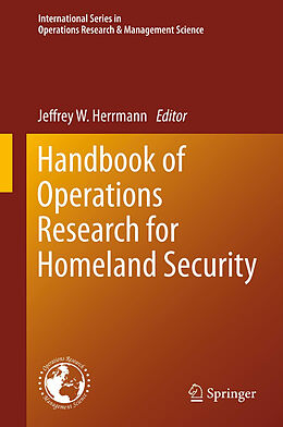 Livre Relié Handbook of Operations Research for Homeland Security de 