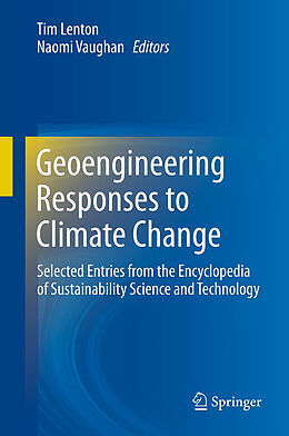 Livre Relié Geoengineering Responses to Climate Change de 