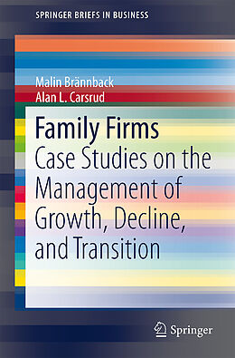 Couverture cartonnée Family Firms de Malin Brännback, Alan L. Carsrud