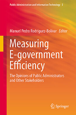Livre Relié Measuring E-government Efficiency de 