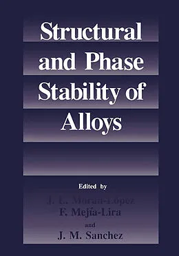 E-Book (pdf) Structural and Phase Stability of Alloys von J. L. Morán-López, F. Mejía-Lira, J. M. Sanchez
