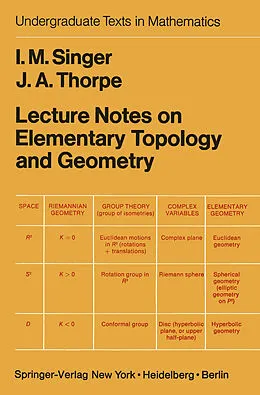 E-Book (pdf) Lecture Notes on Elementary Topology and Geometry von I. M. Singer, J. A. Thorpe
