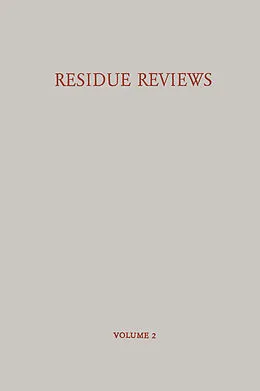 E-Book (pdf) Residue Reviews / Rückstands-Berichte von Francis A. Gunther