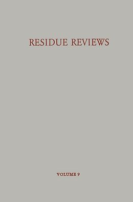 Kartonierter Einband Residue Reviews / Ruckstands-Berichte von Francis A. Gunther