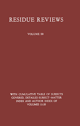 E-Book (pdf) Residue Reviews von Francis A. Gunther