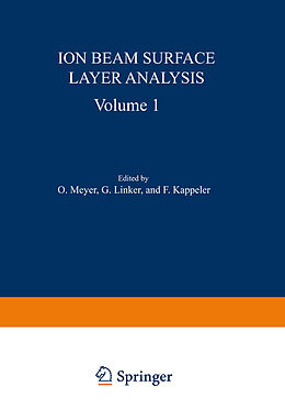 Couverture cartonnée Ion Beam Surface Layer Analysis de Otto Meyer