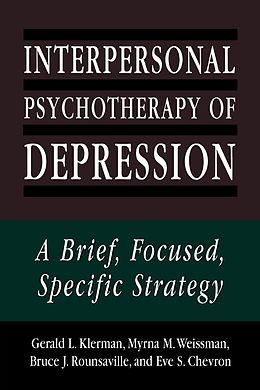 eBook (pdf) Interpersonal Psychotherapy of Depression de Gerald L. Klerman, Myrna M. Weissman