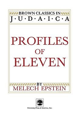 eBook (epub) Profiles of Eleven de Melech Epstein