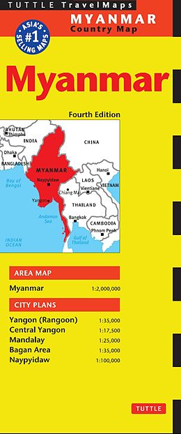 eBook (epub) Myanmar Travel Map Fourth Edition de 