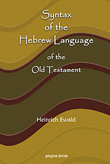 eBook (pdf) Syntax of the Hebrew Language of the Old Testament de Heinrich Ewald