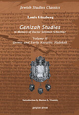 eBook (pdf) Genizah Studies in Memory of Doctor Solomon Schechter de Louis Ginzberg