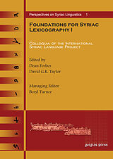 eBook (pdf) Foundations for Syriac Lexicography I de 