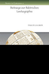 E-Book (pdf) Beitraege zur Baktrischen Lexikographie von Paul Anton de Lagarde