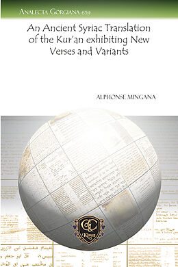 E-Book (pdf) An Ancient Syriac Translation of the Kur'an exhibiting New Verses and Variants von Alphonse Mingana