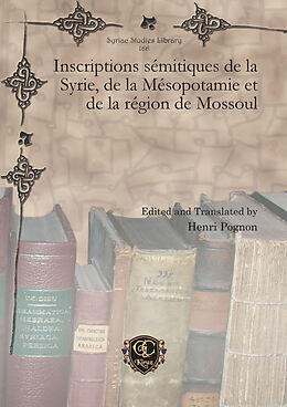 eBook (pdf) Inscriptions sémitiques de la Syrie, de la Mésopotamie et de la région de Mossoul de 