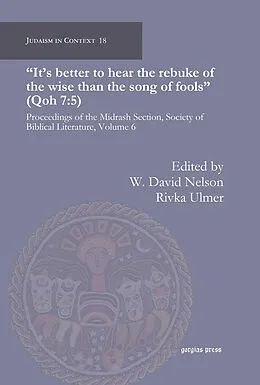 E-Book (pdf) "It's better to hear the rebuke of the wise than the song of fools" (Qoh 7:5) von 